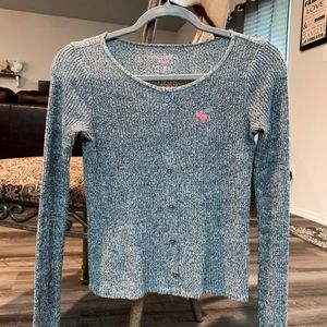 Abercrombie & Fitch fitted gray long sleeve- jrs